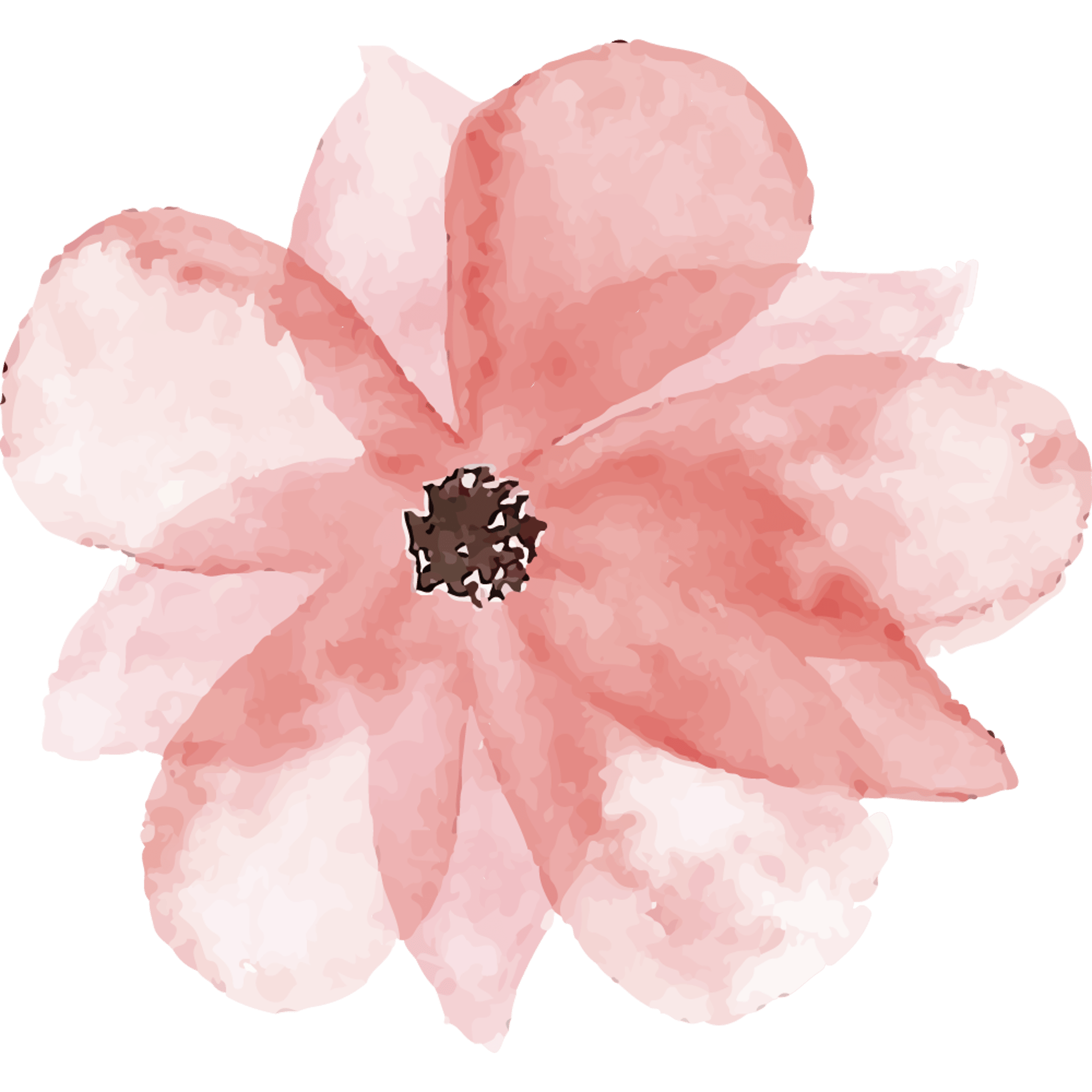 Watercolor Pink Flower