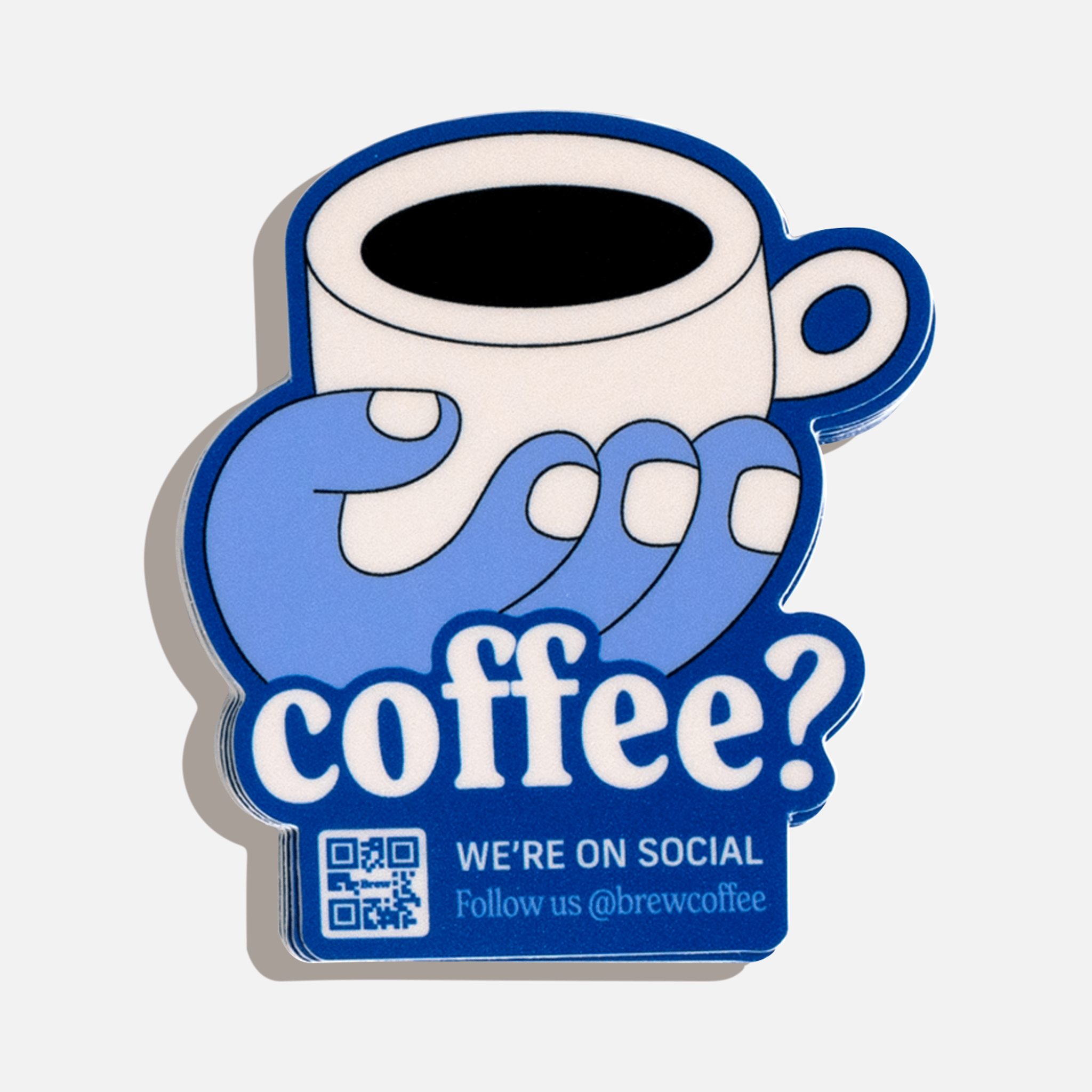 White Vinyl Permanent Die-Cut Stickers