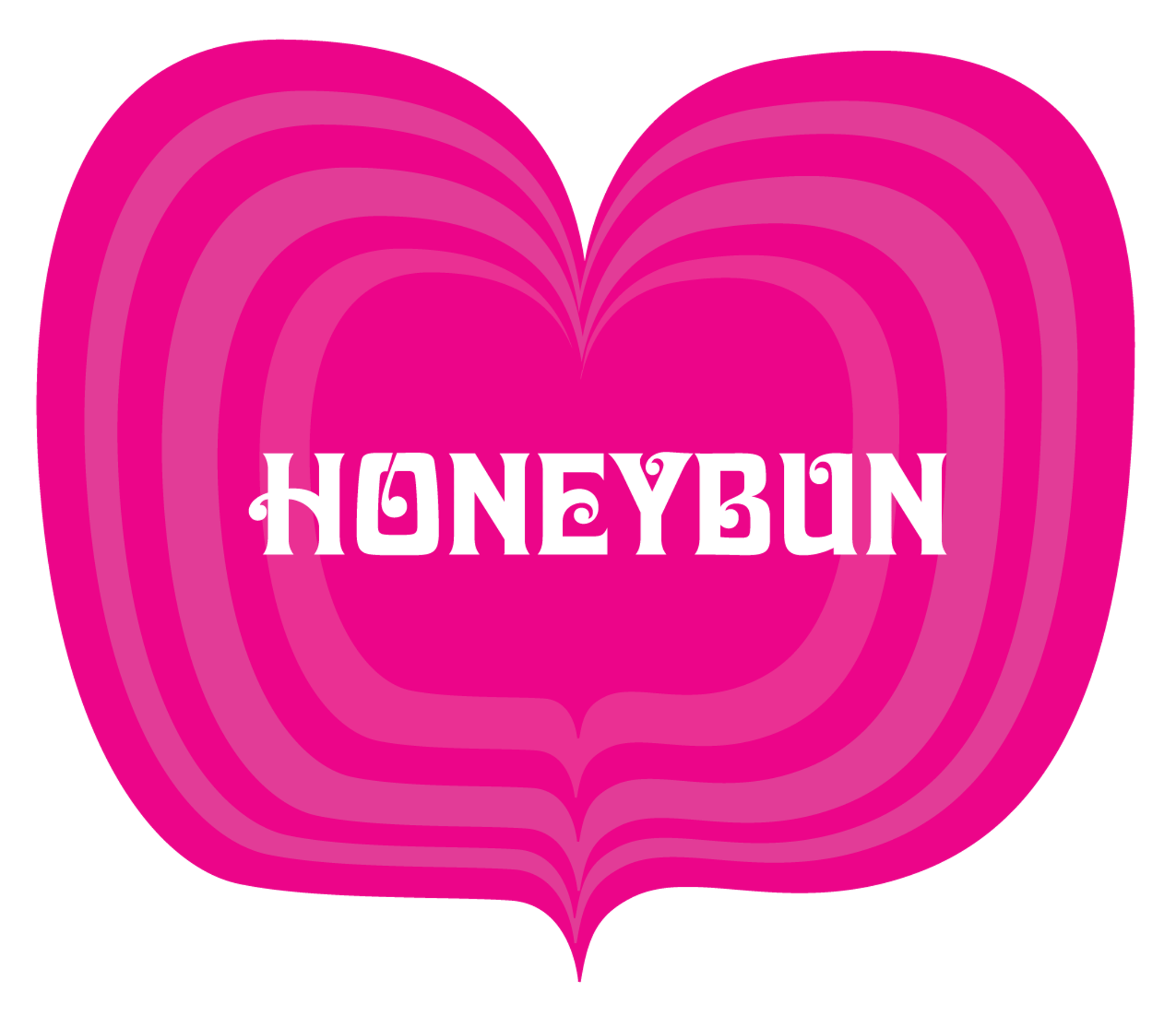 Pink Honey Bun Love Heart