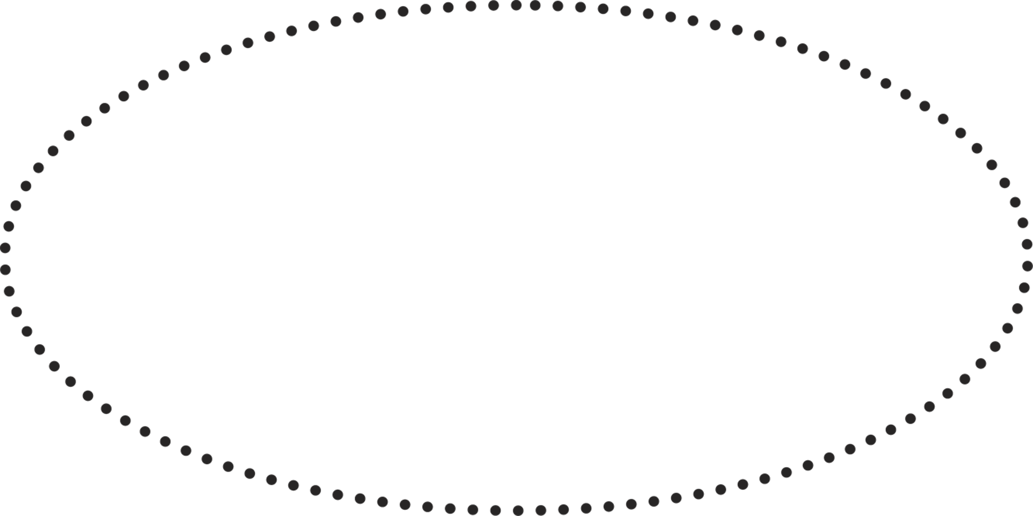 Oval Border Dotted