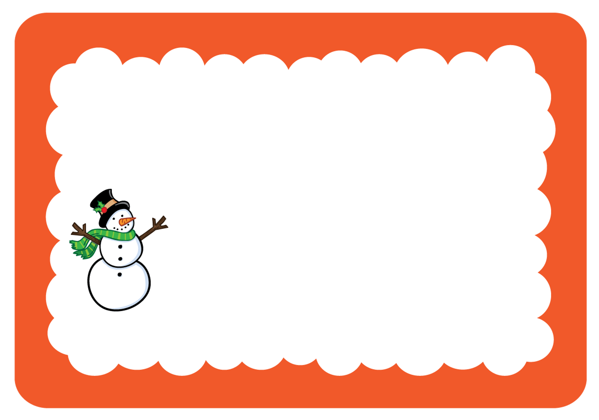 Snowy Christmas Cloud Border