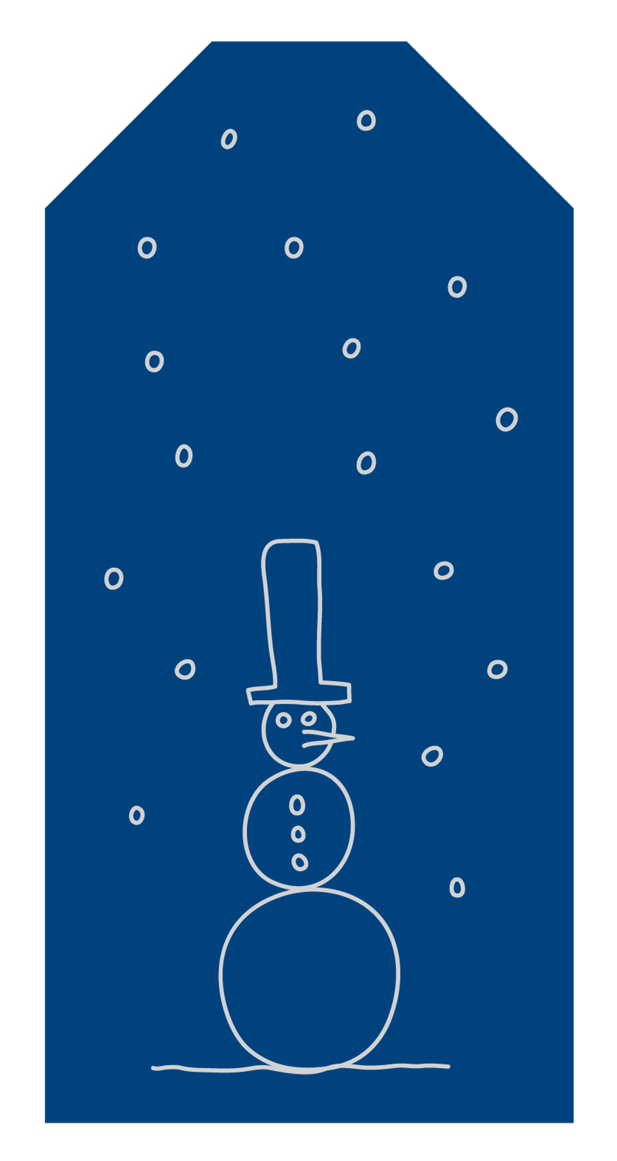 Snowman Holiday Christmas Gift Tag