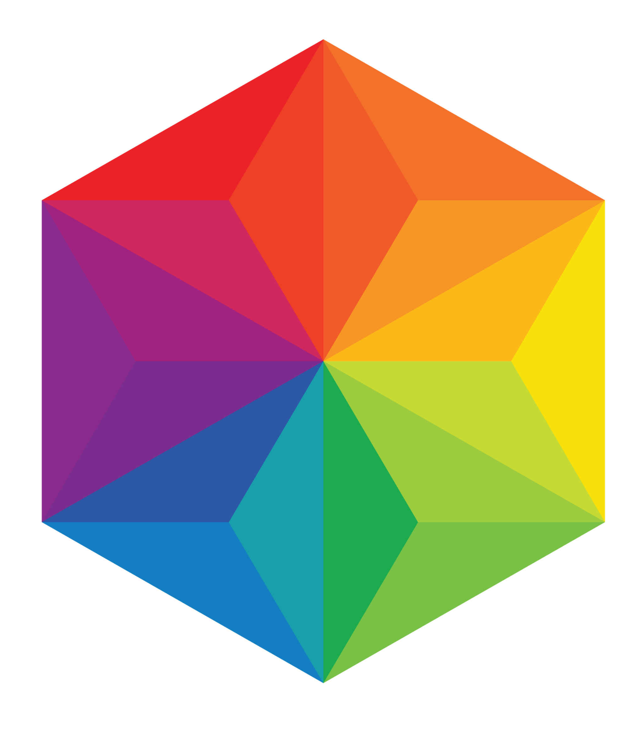 Rainbow Hexagon Colors