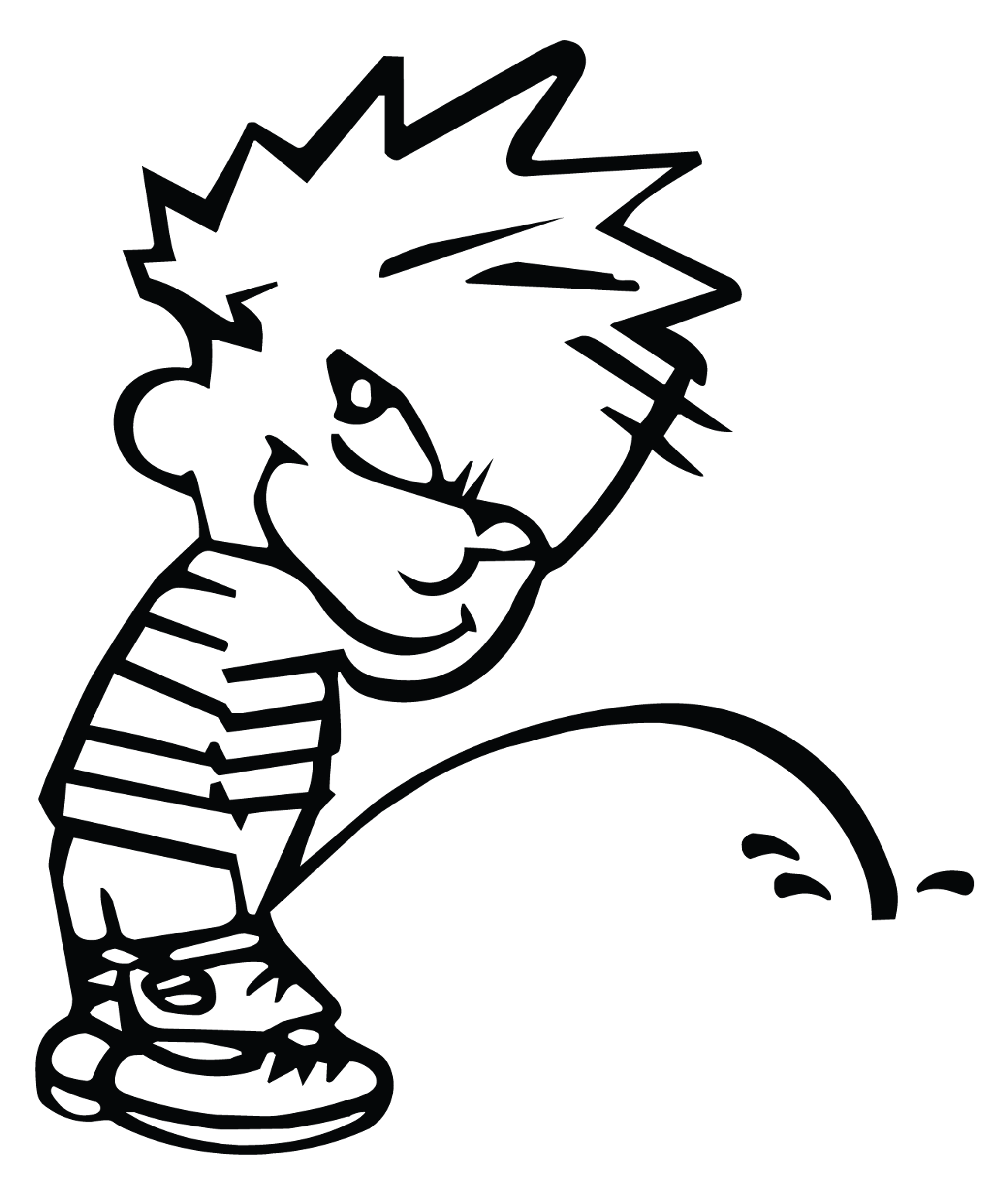 Funny Calvin Peeing