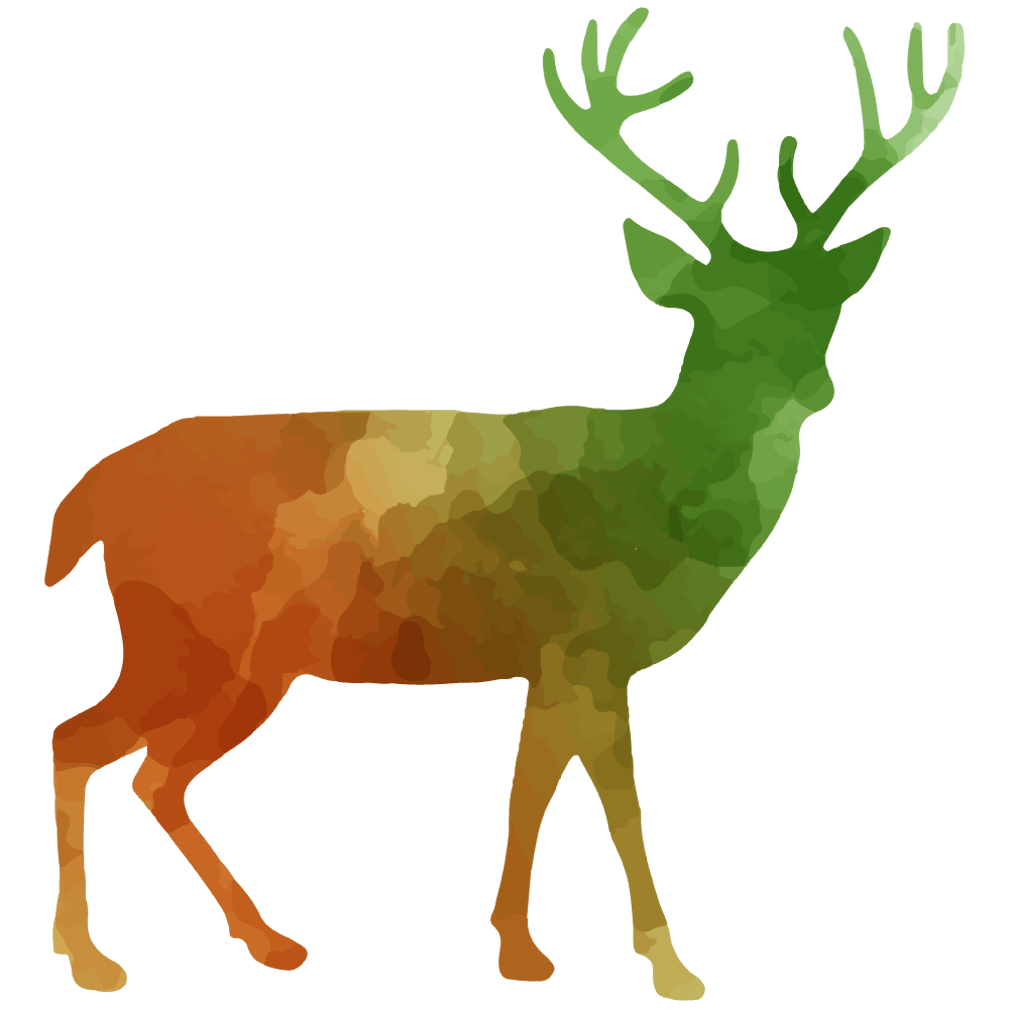 Christmas Deer Silhouette
