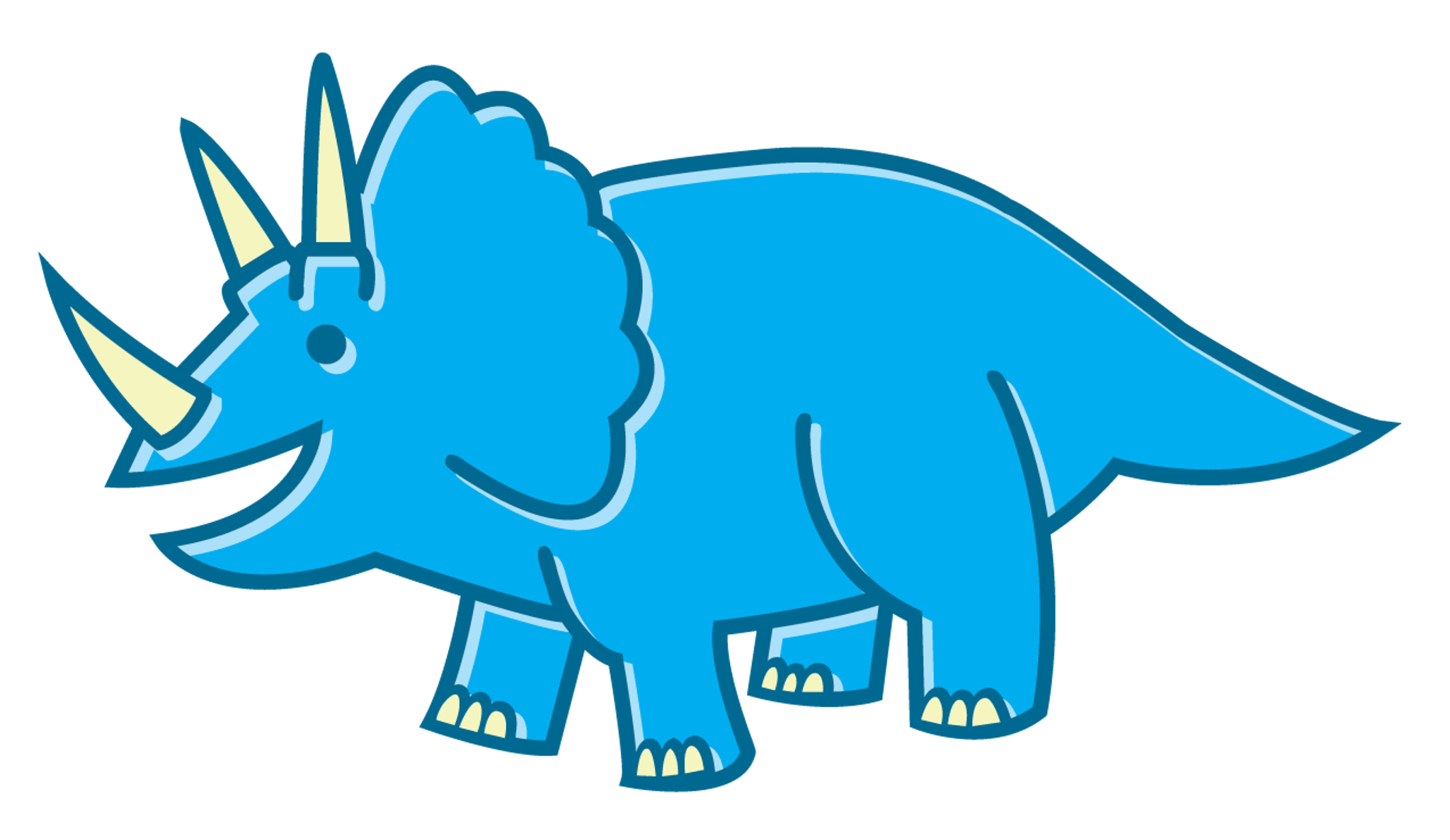 Blue Triceratops Dinosaur