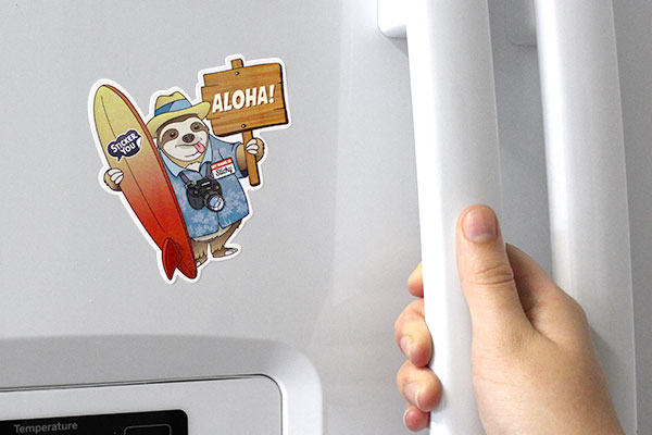 advertising sticky, sticky travels, sticky character, sticker, stickeryou, sloth, travelling sloth