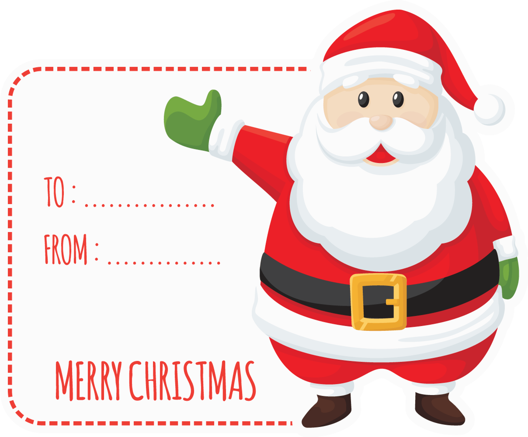 Santa Christmas Gift Tag