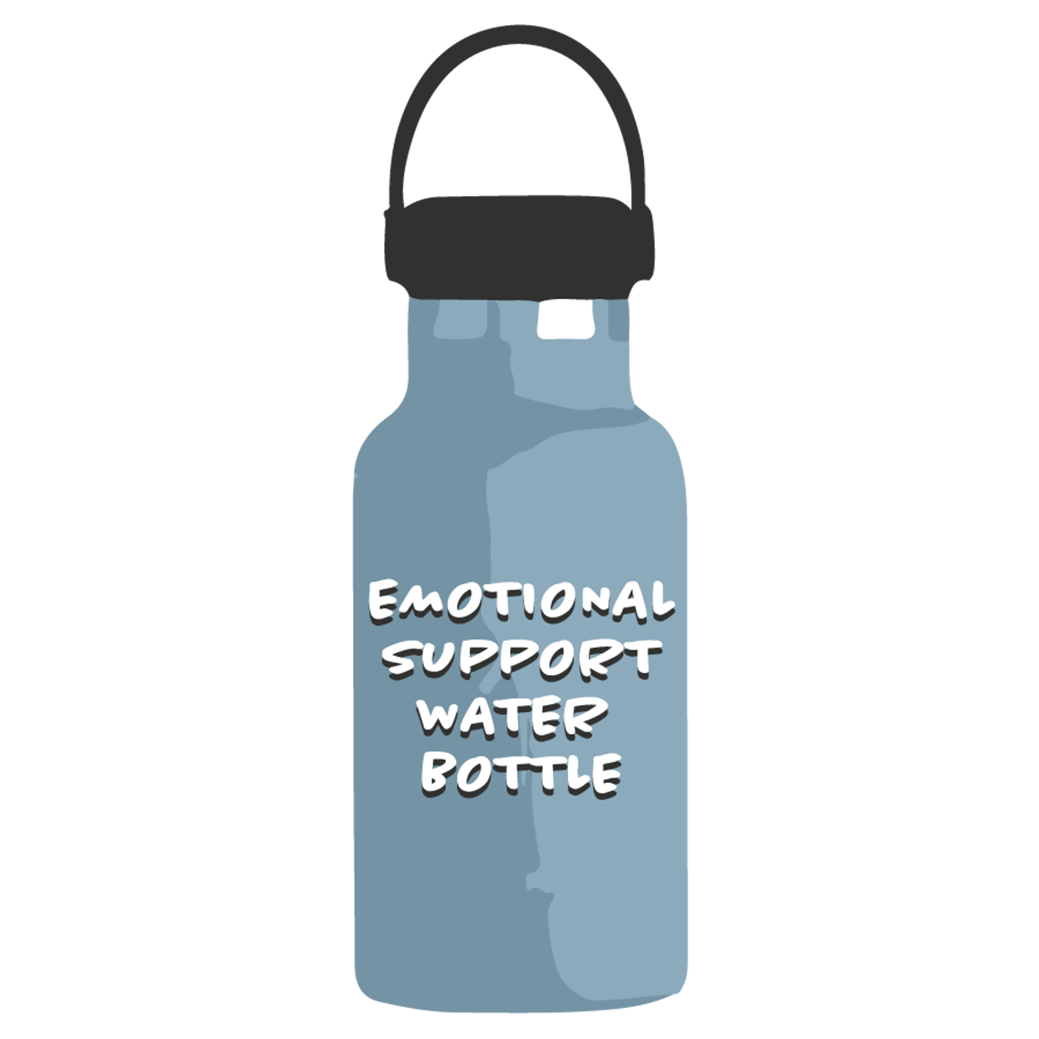 Emotional Support Water Bottle Blue