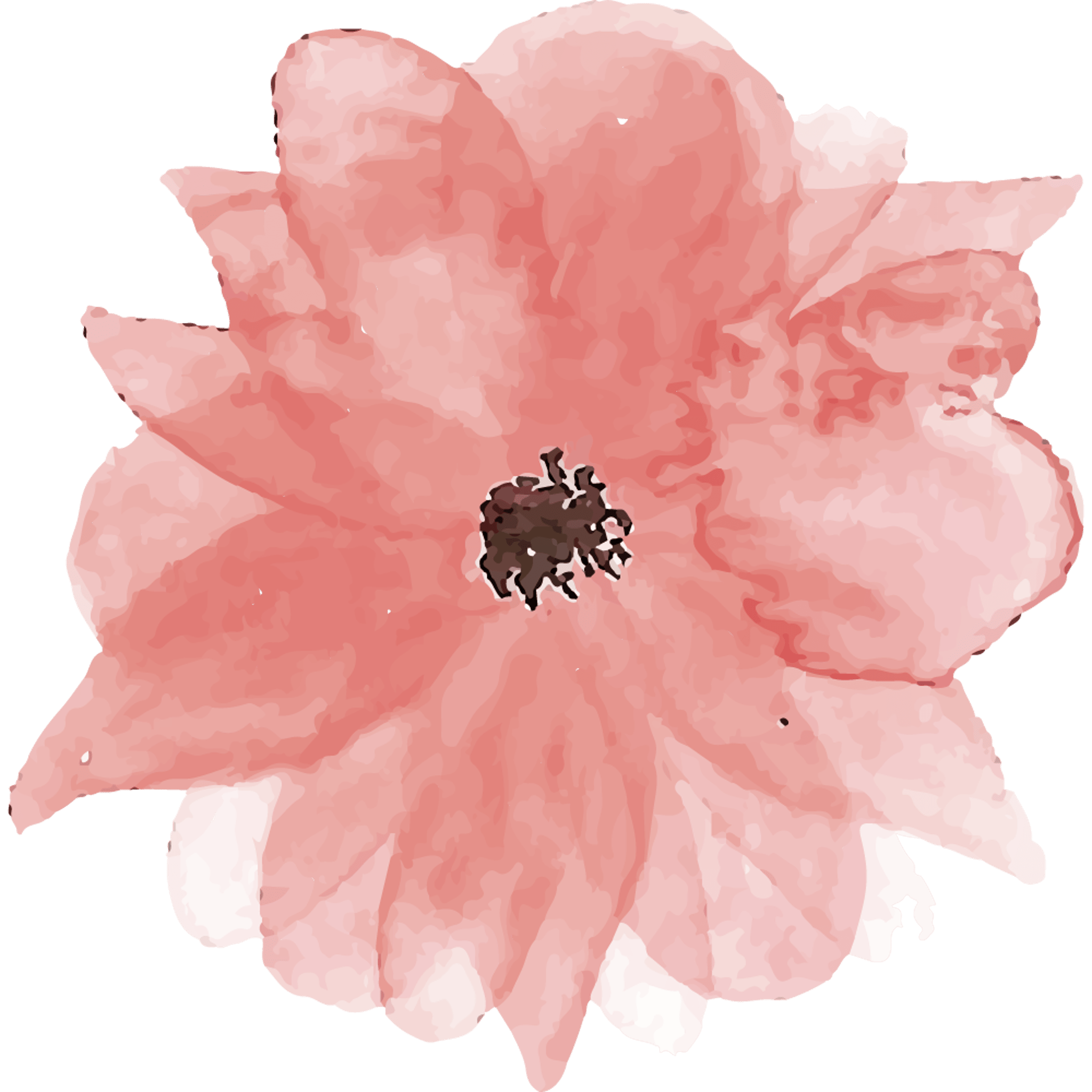 Large Watercolor Flower