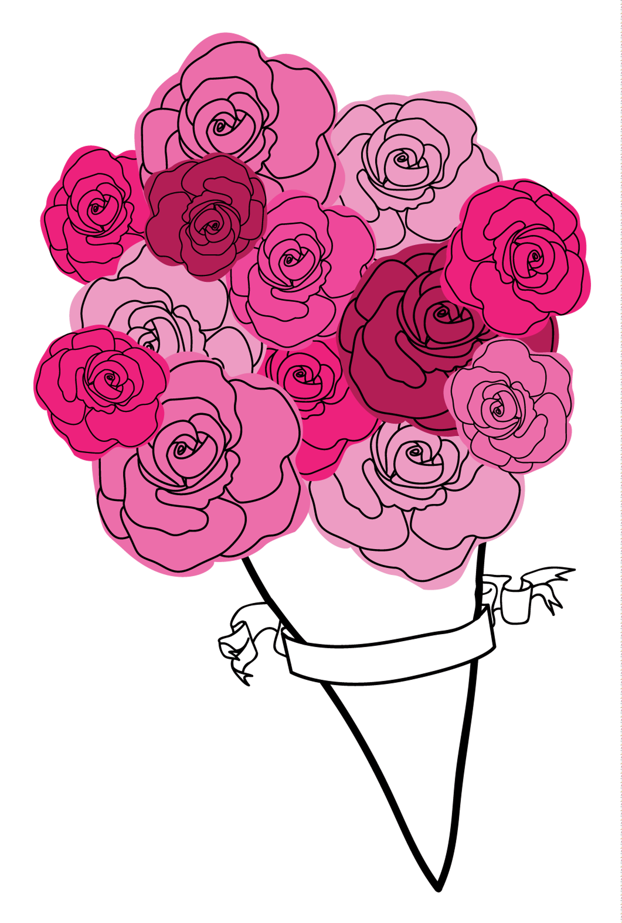 Pink Rose Flower Bouquet