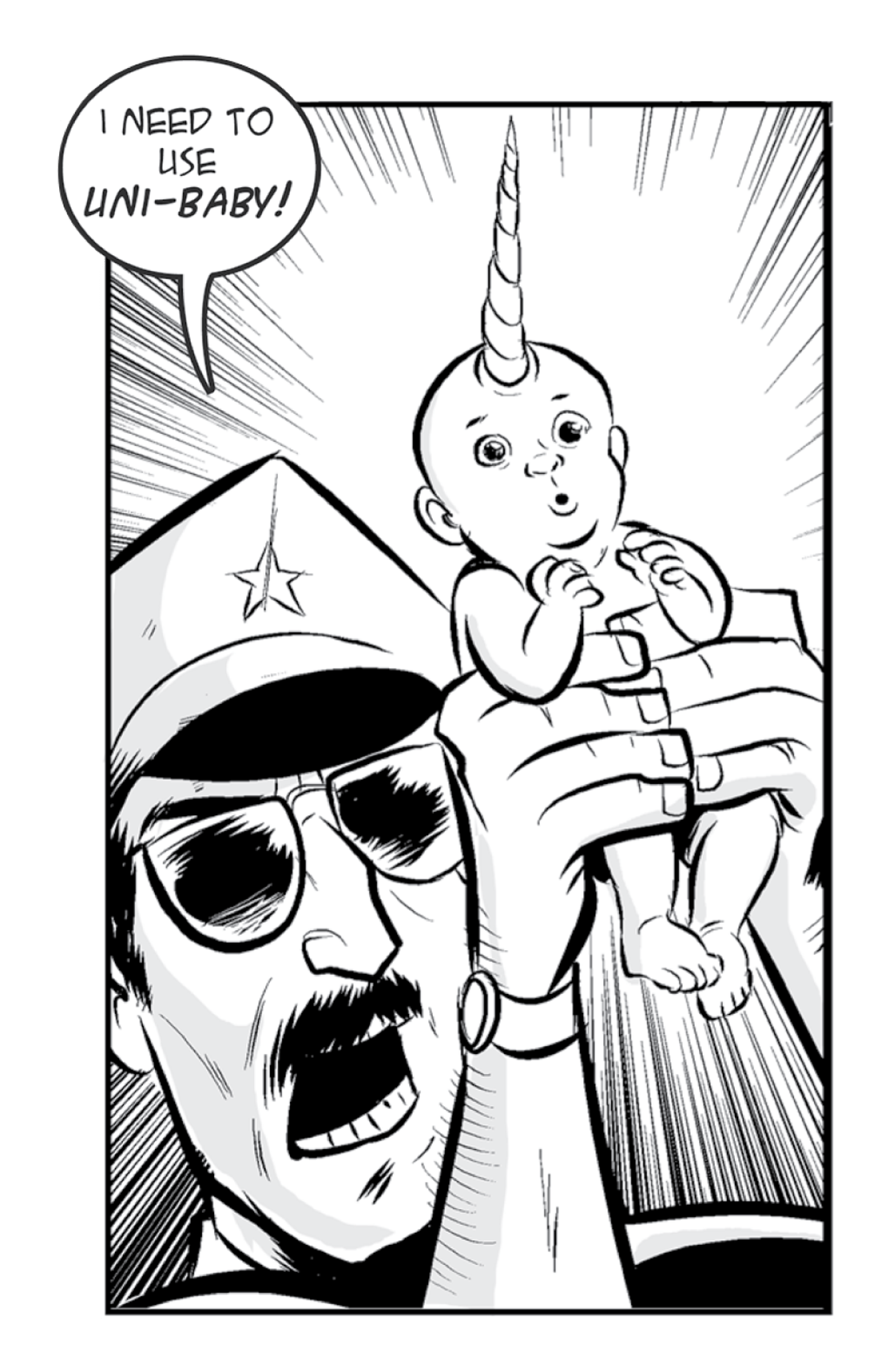 Axe Cop and Uni-baby