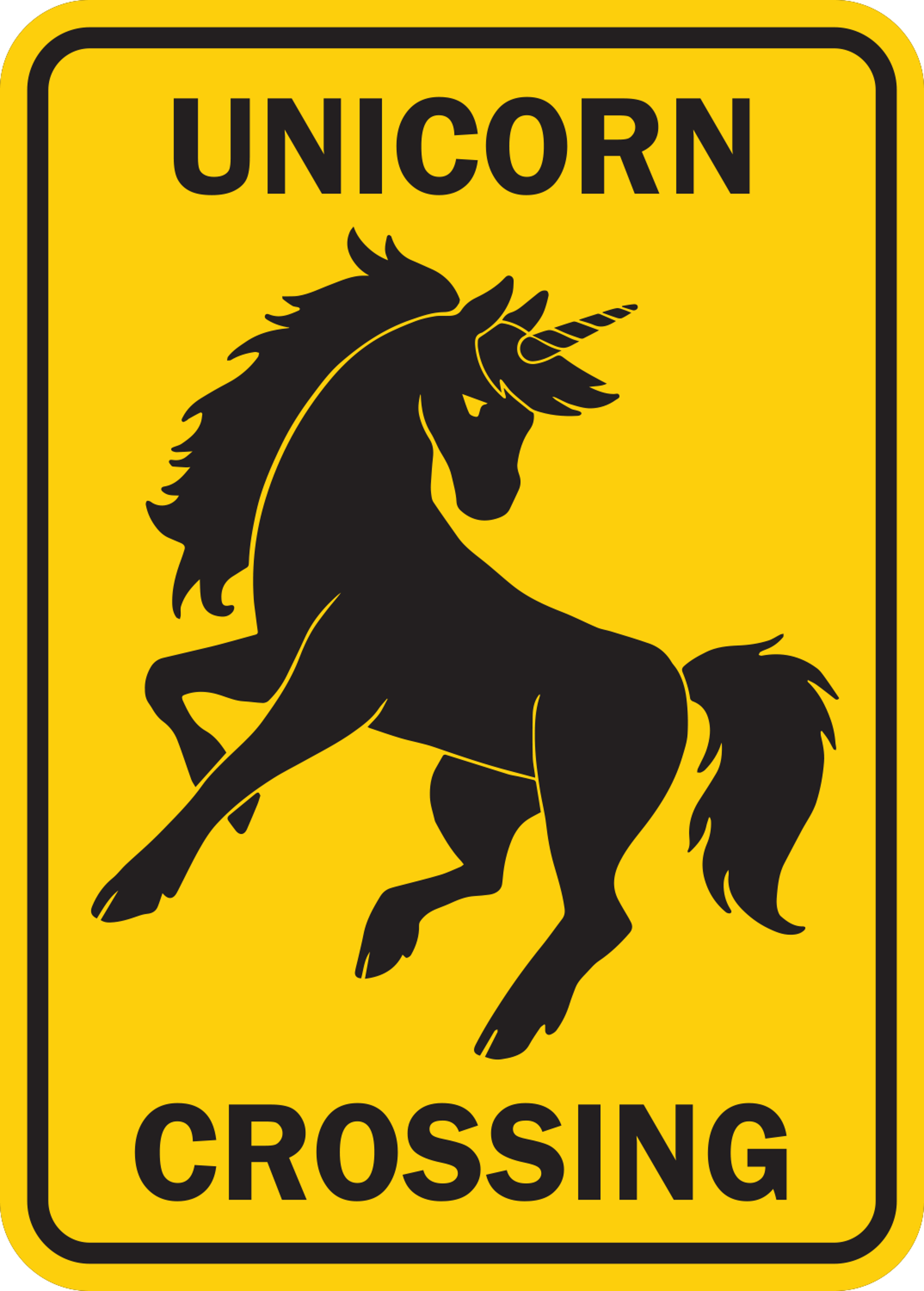 Unicorn Crossing - Yellow
