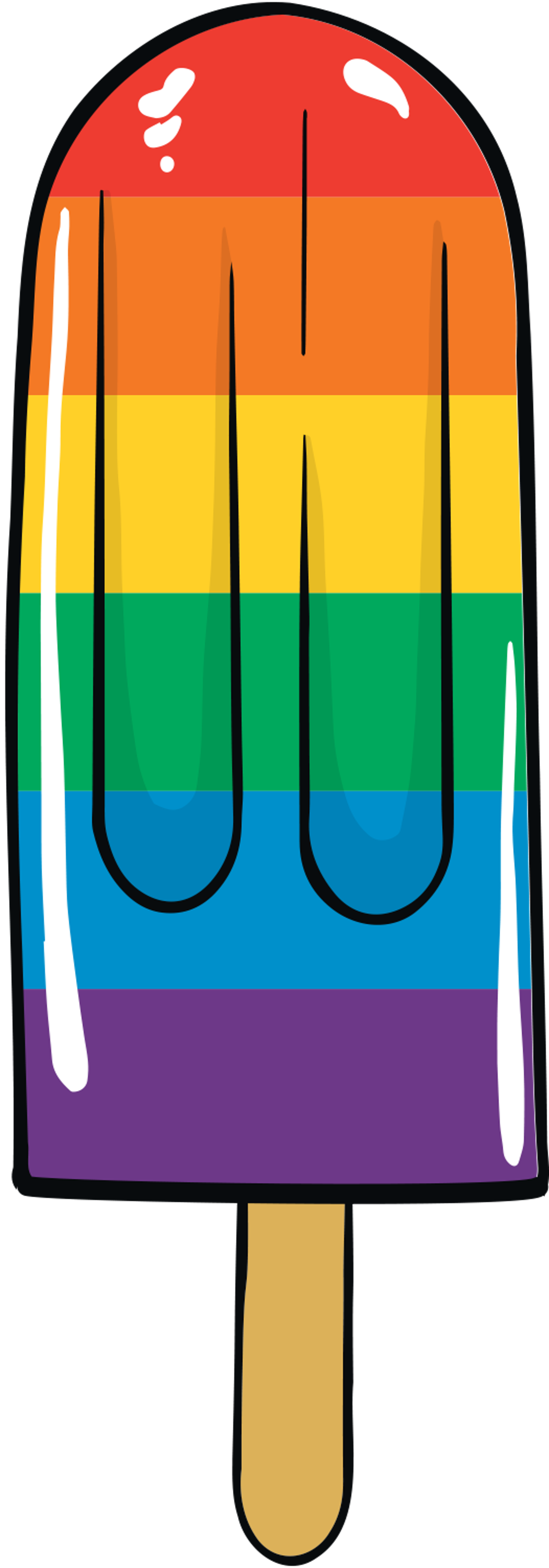 Rainbow Pride Popsicle