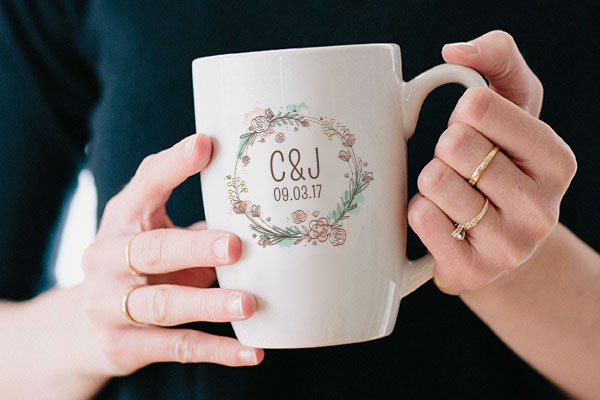 Ceramic Mug Transfer Wedding