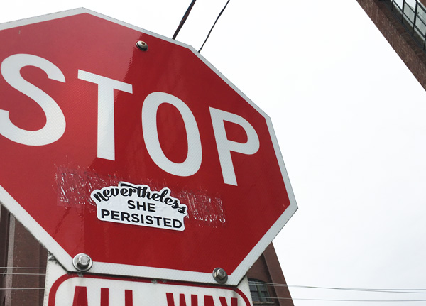 Nevertheless She Persisted Feminism Sticker