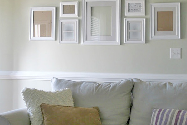 diy wall decor, diy frames, decorating, blank walls, empty frames