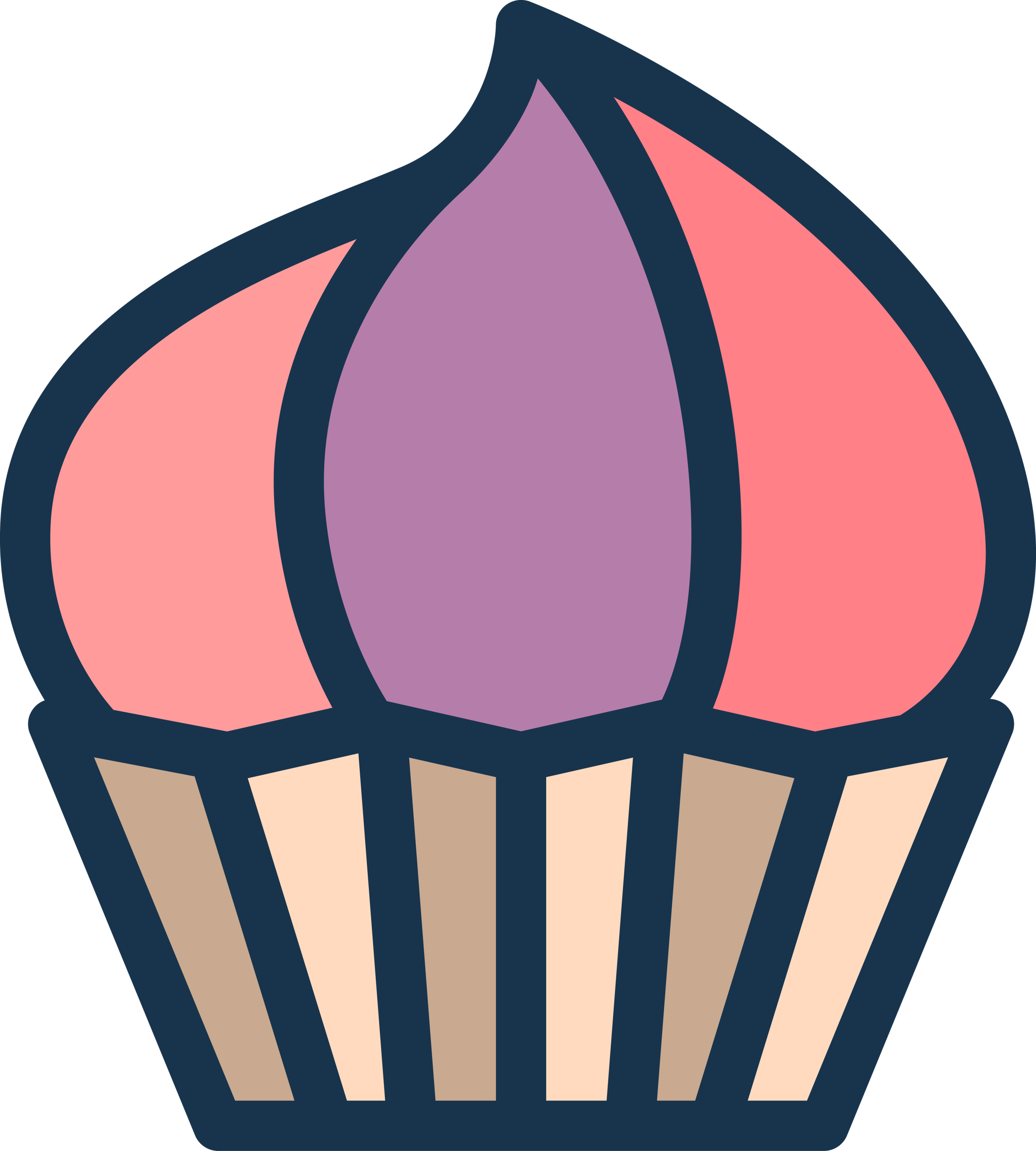 Pink and Purple Cupcake