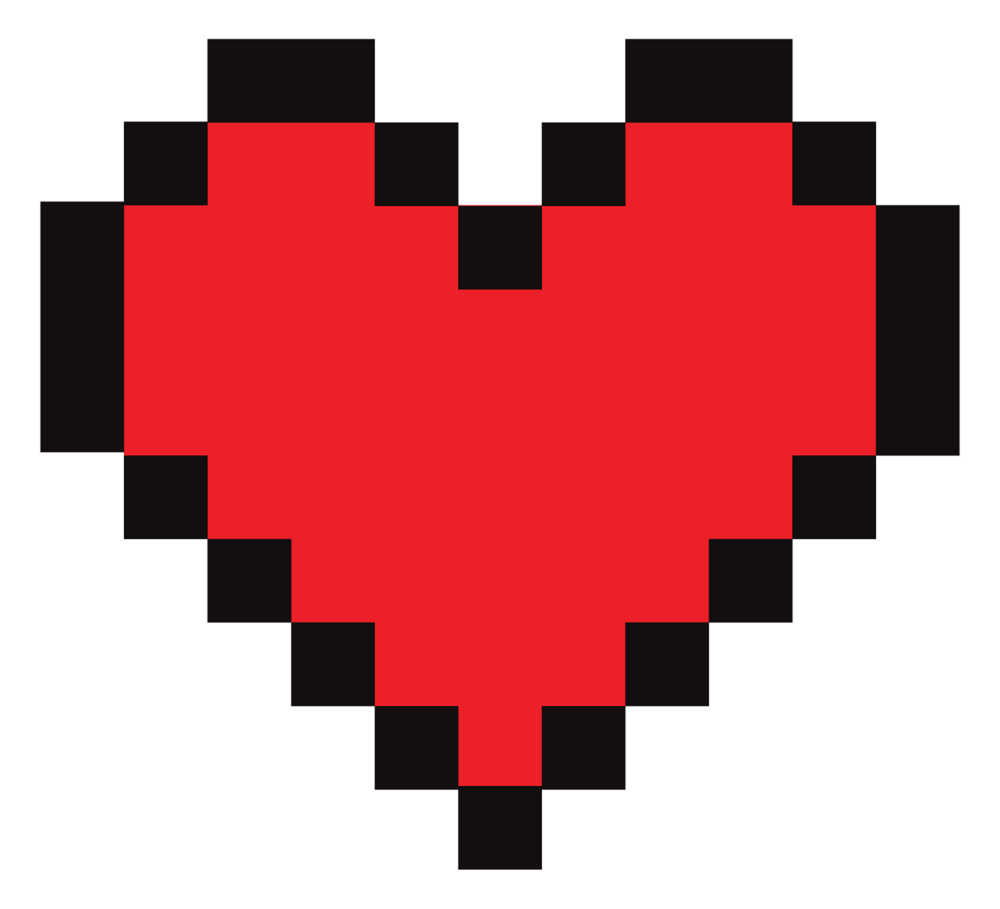 Minecraft Video Game Basic Pixel Heart