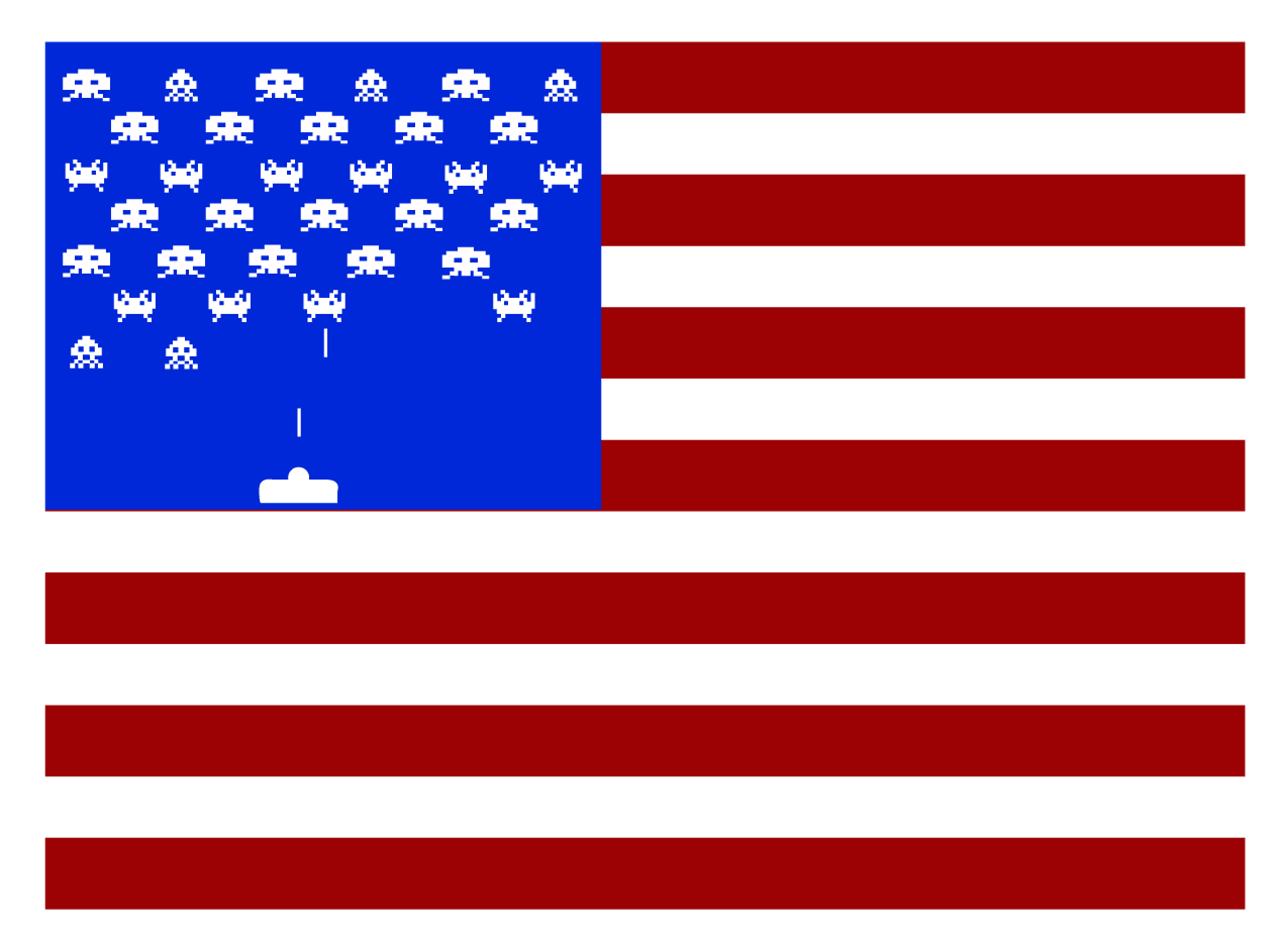 Space Invaders USA Flag