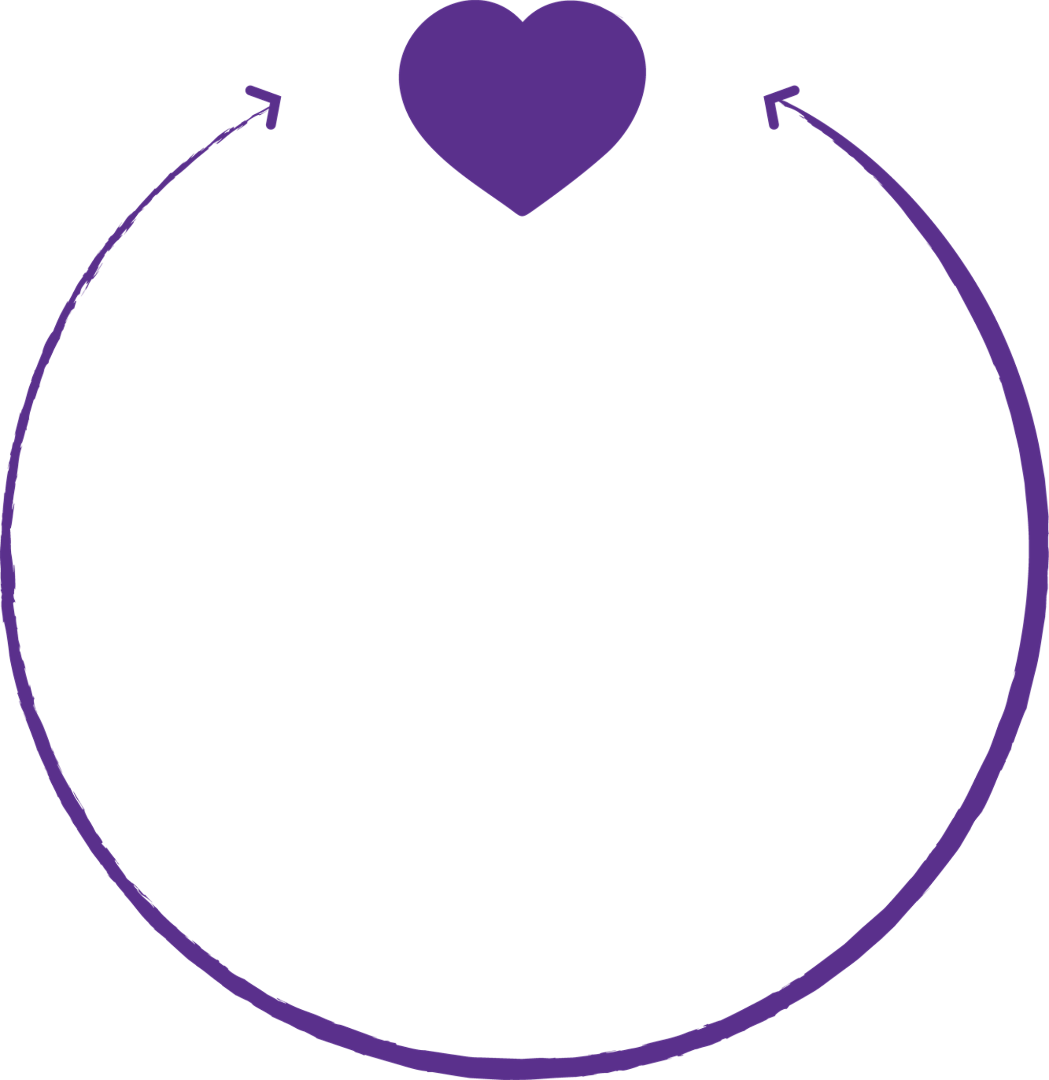 Purple Arrow Love Heart Frame