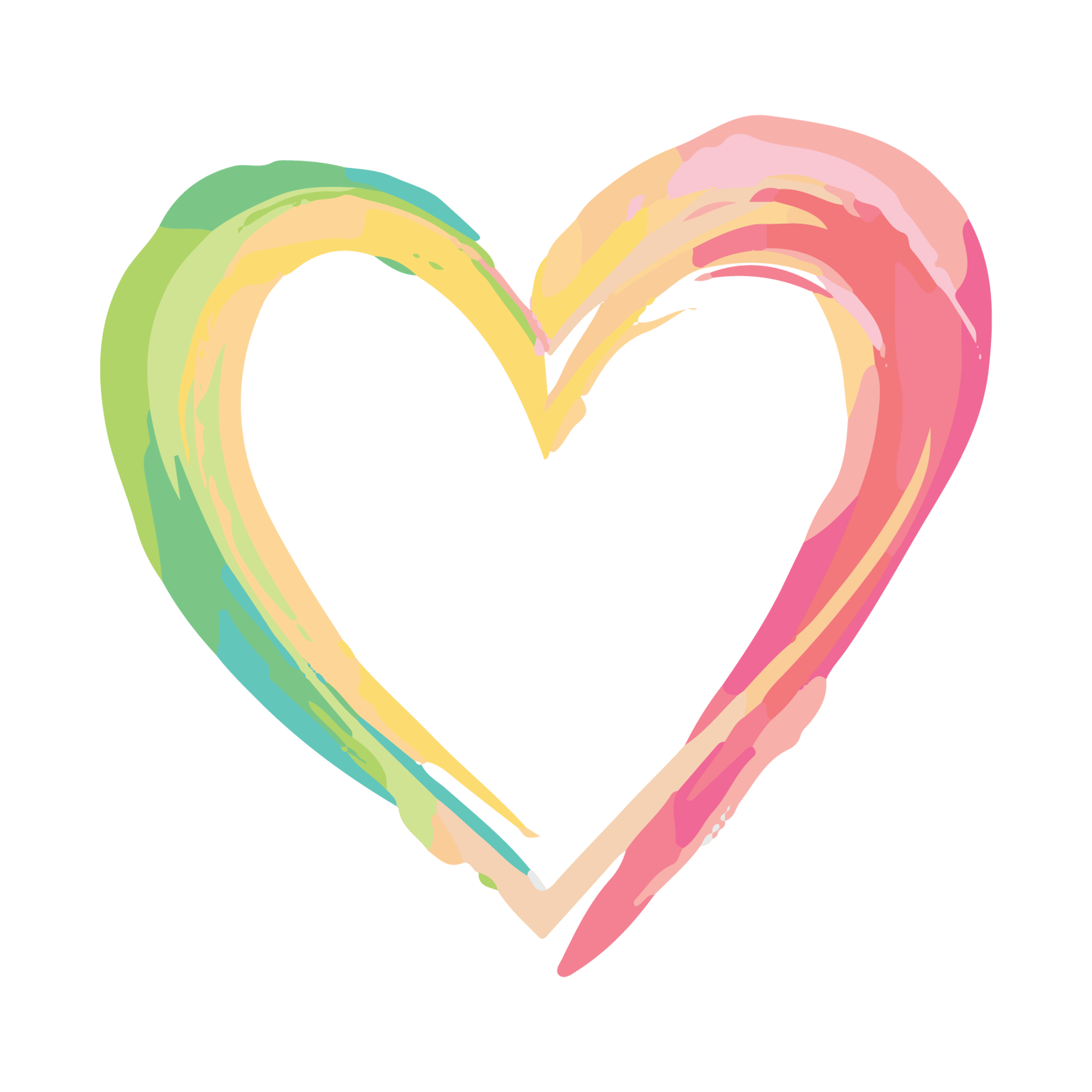 Colorful Rainbow Heart
