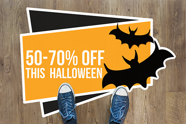 Halloween themed sale printed on floor decal