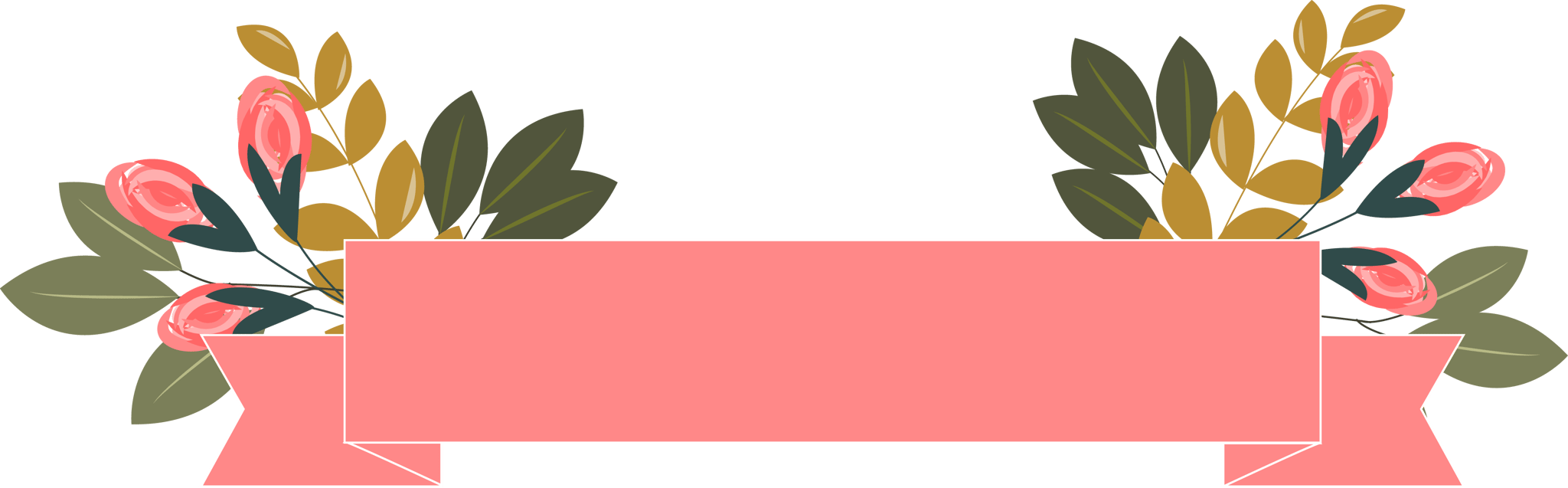 Pink Floral Banner