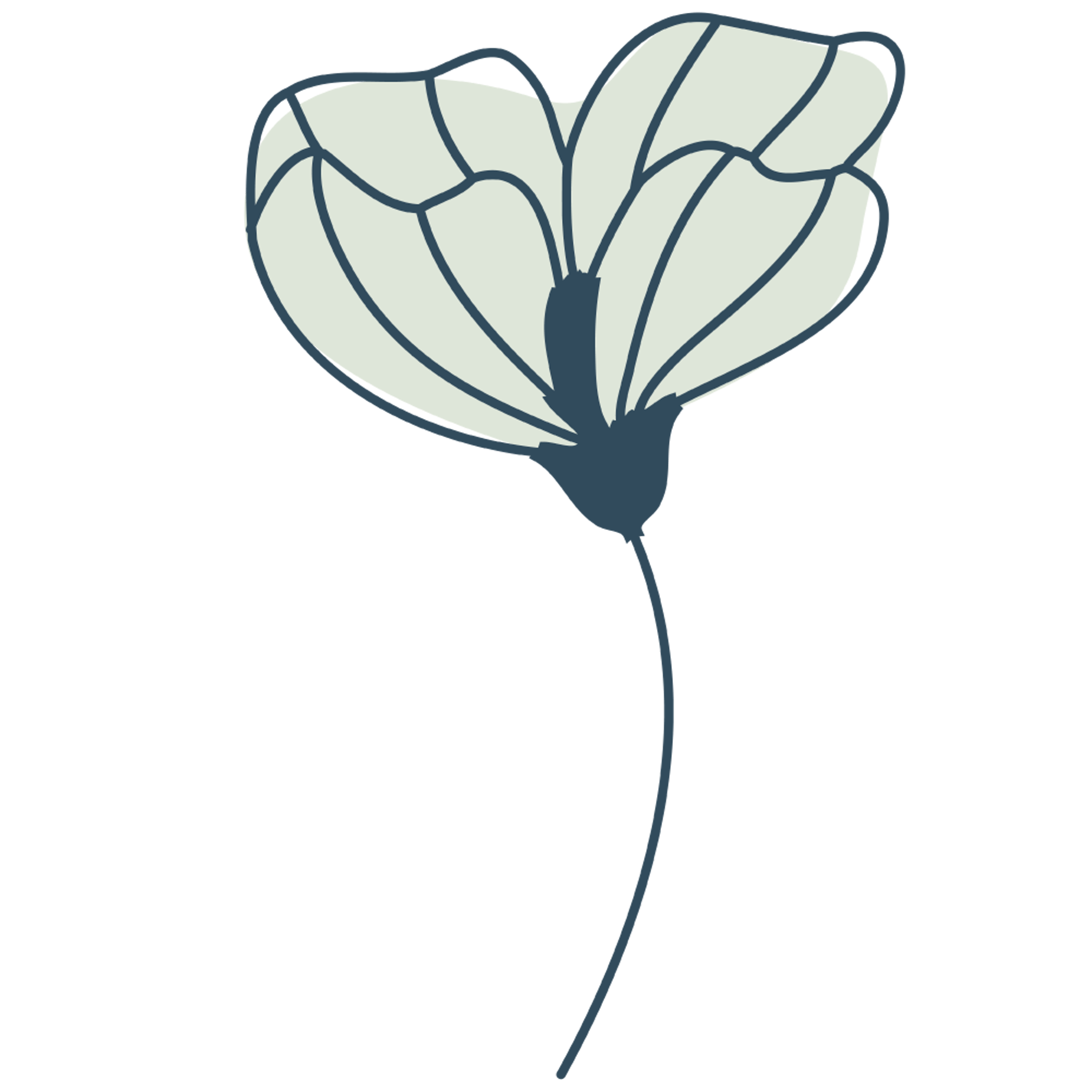 Tall Green Drop Flower