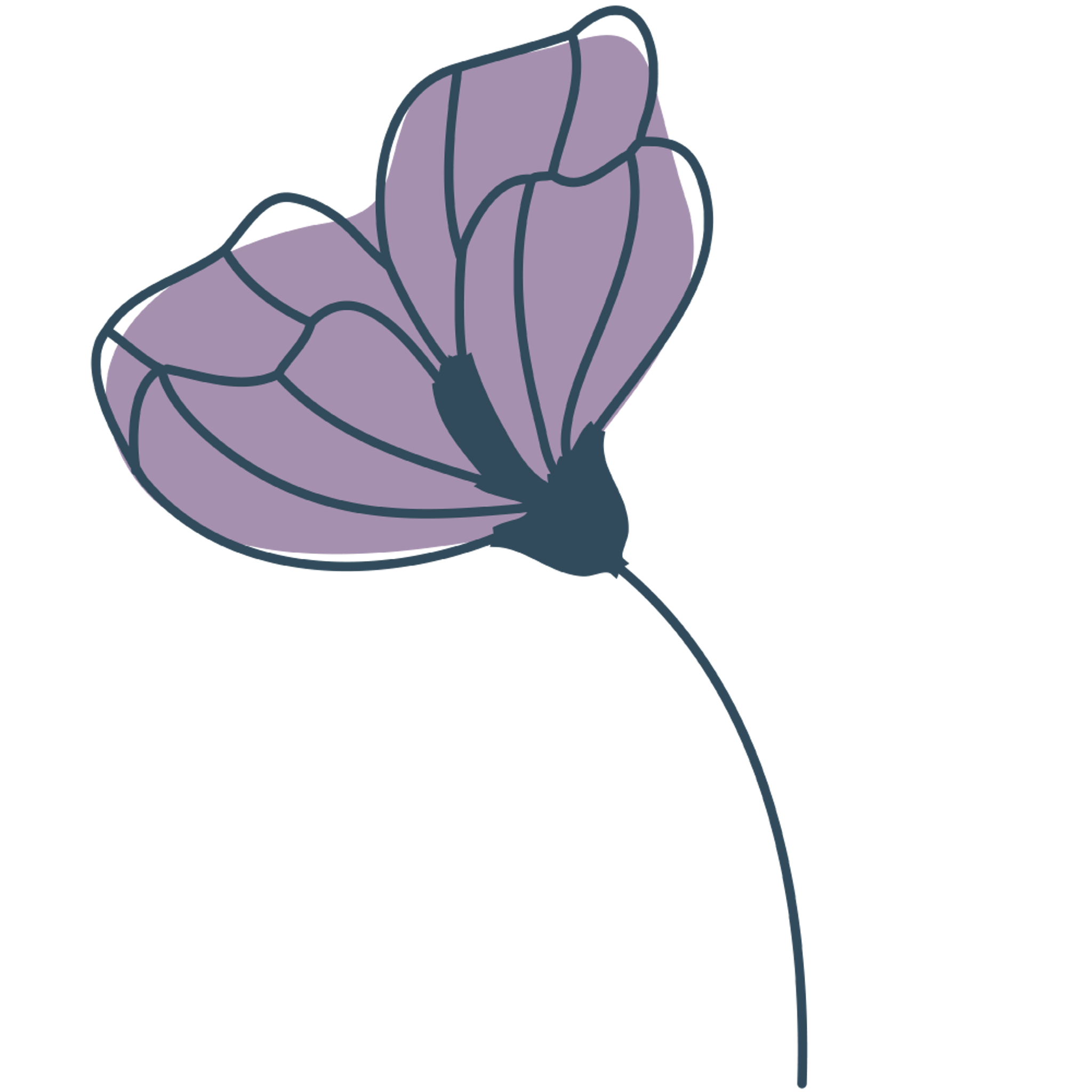 Tall Purple Drop Flower