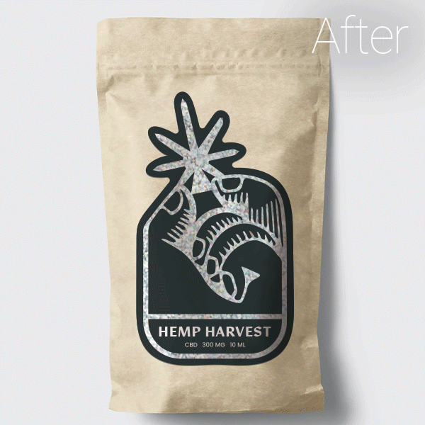 Go glitter to add a metalized, eye-catching finish to your packaging