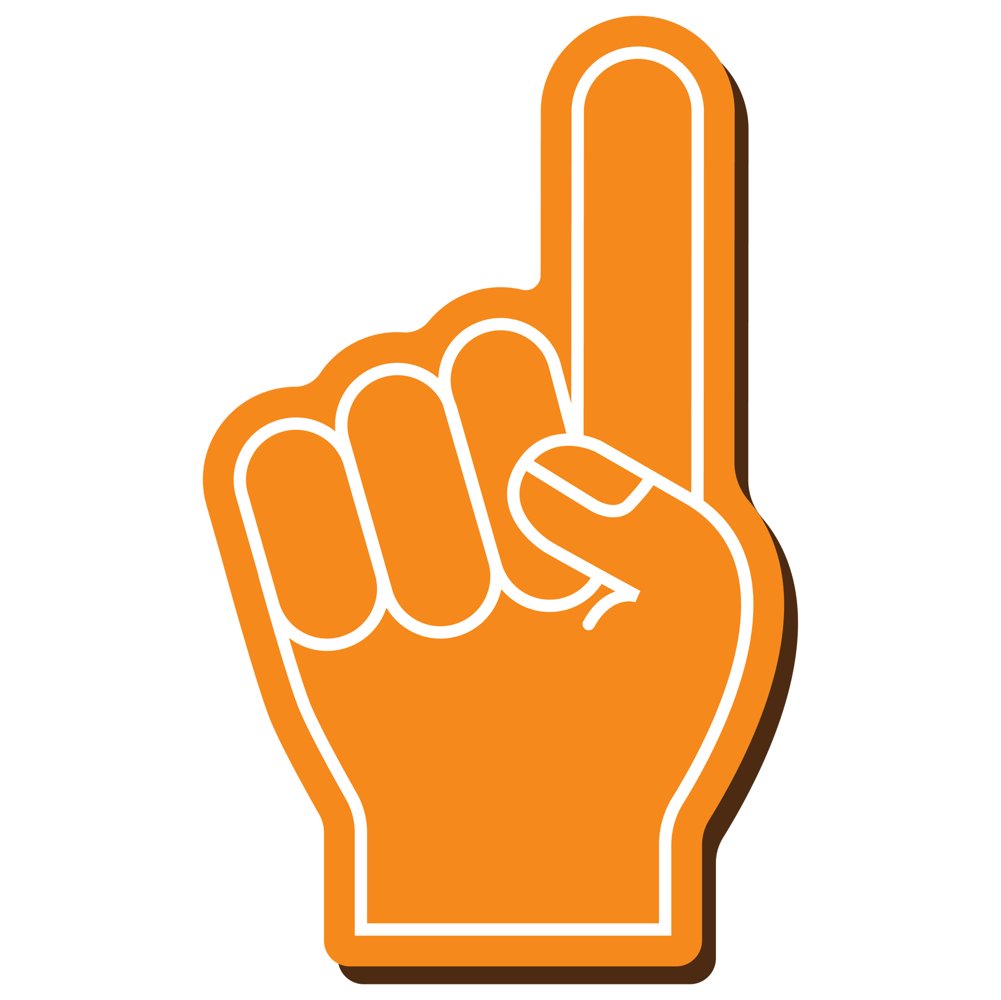 Number 1 Fan Orange