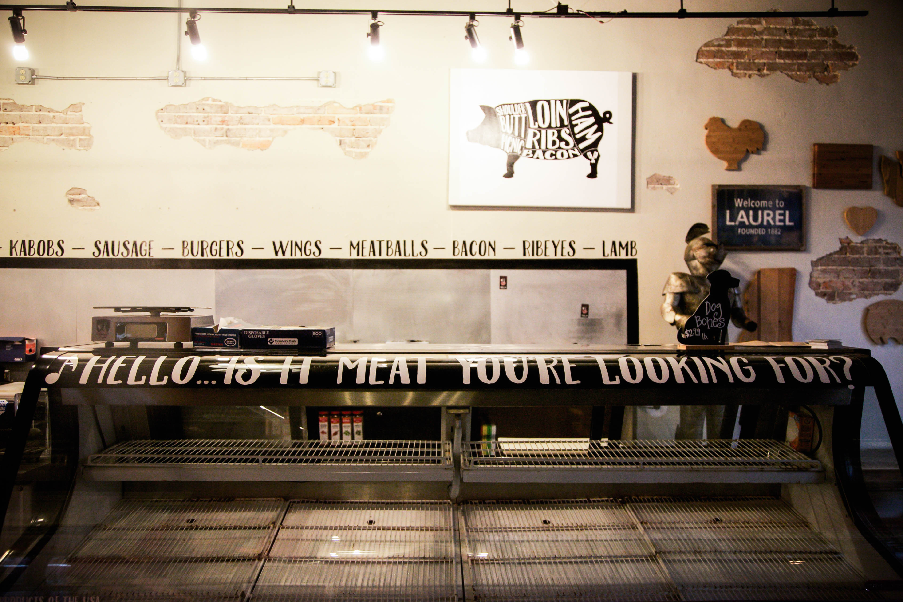 Knight Butcher custom vinyl lettering