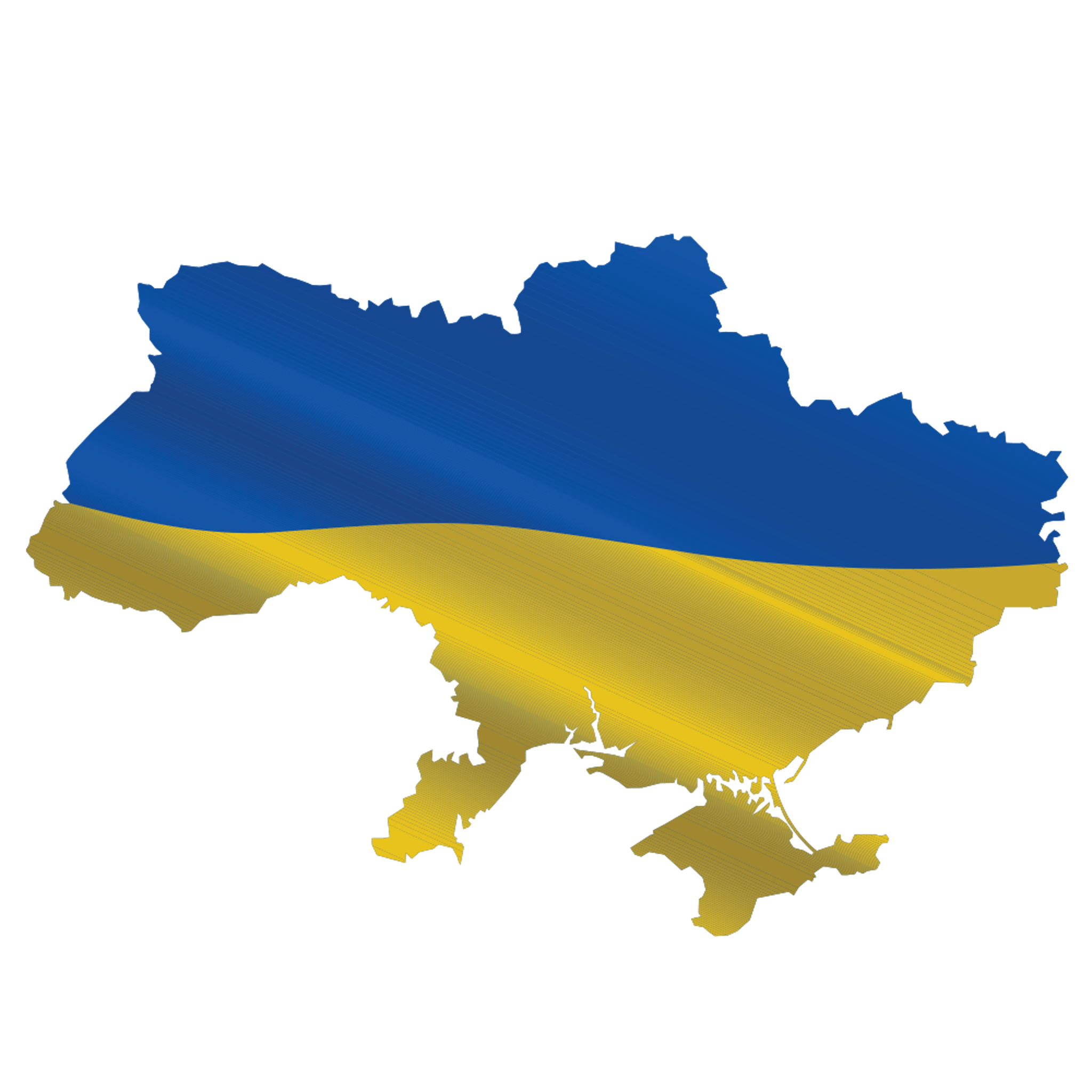 Ukraine Map Flag