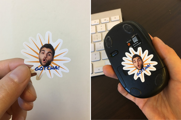 StickerYou Custom Mouse Sticker April Fools Prank