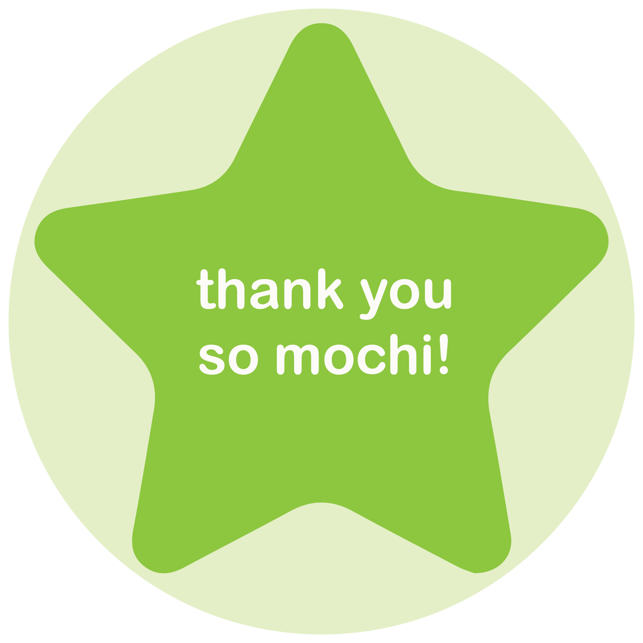 Thank You Green Mochi Star