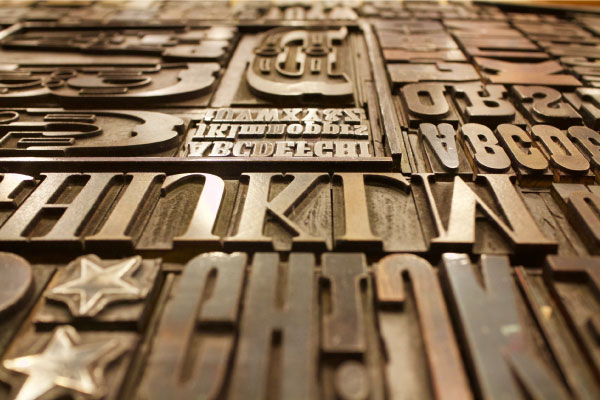 Various typographic letters
