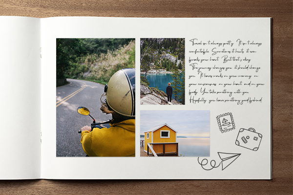Print your photos as stickers for a scrapbook