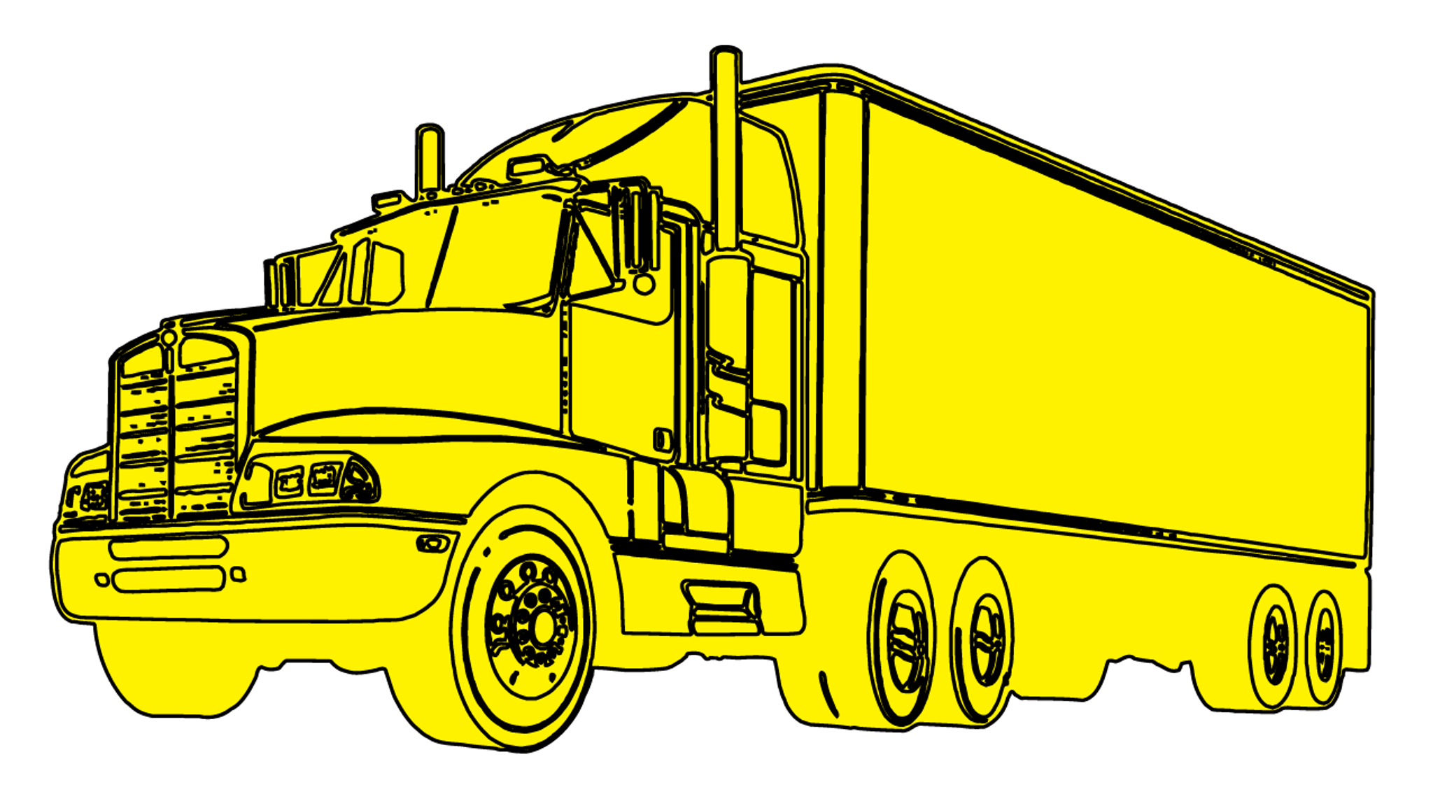 Yellow Line Truck