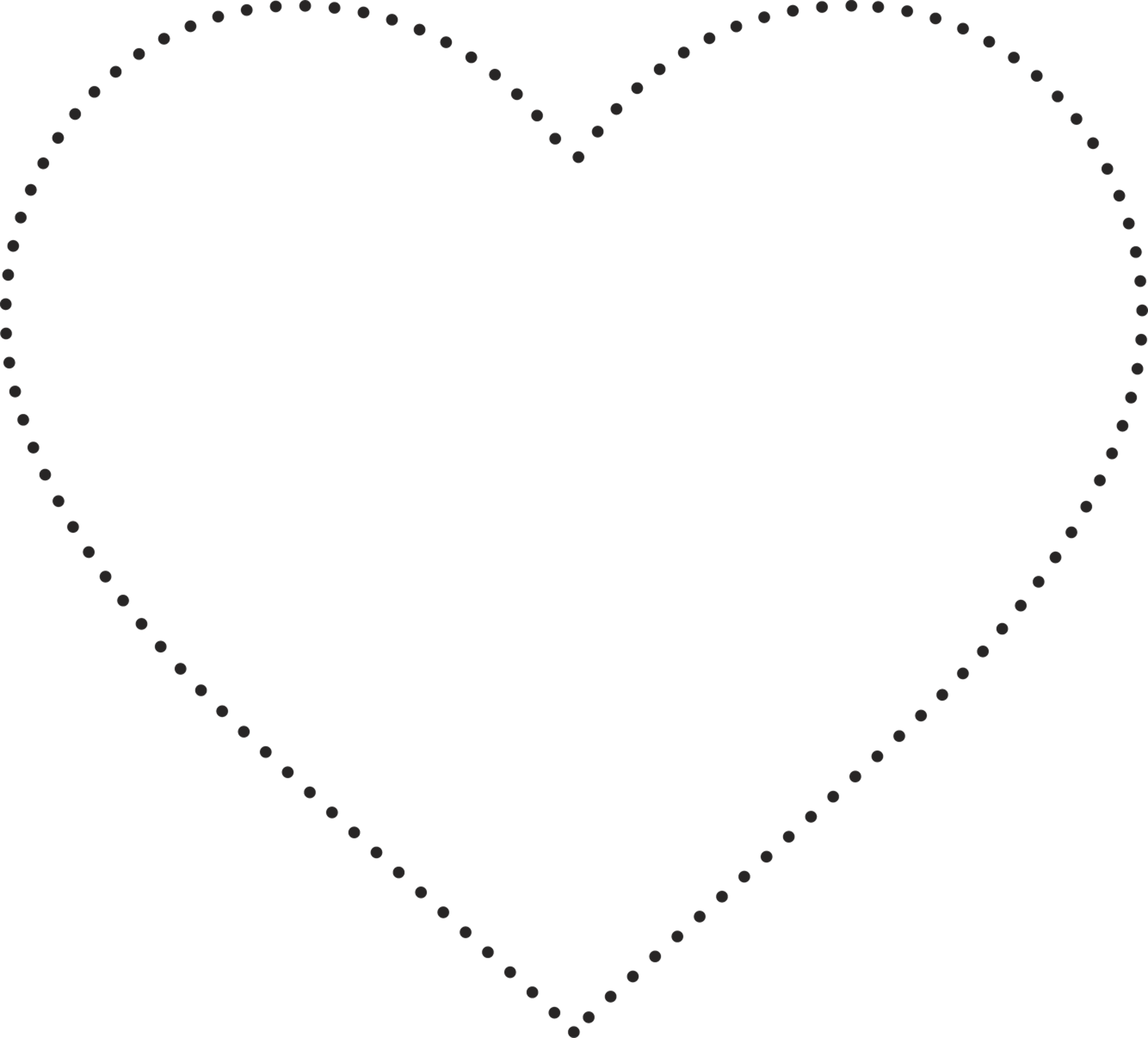 Heart Border Dotted