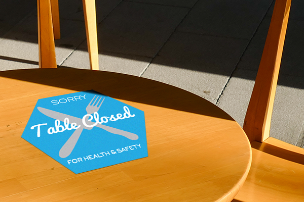 Call attention to closed off seating areas