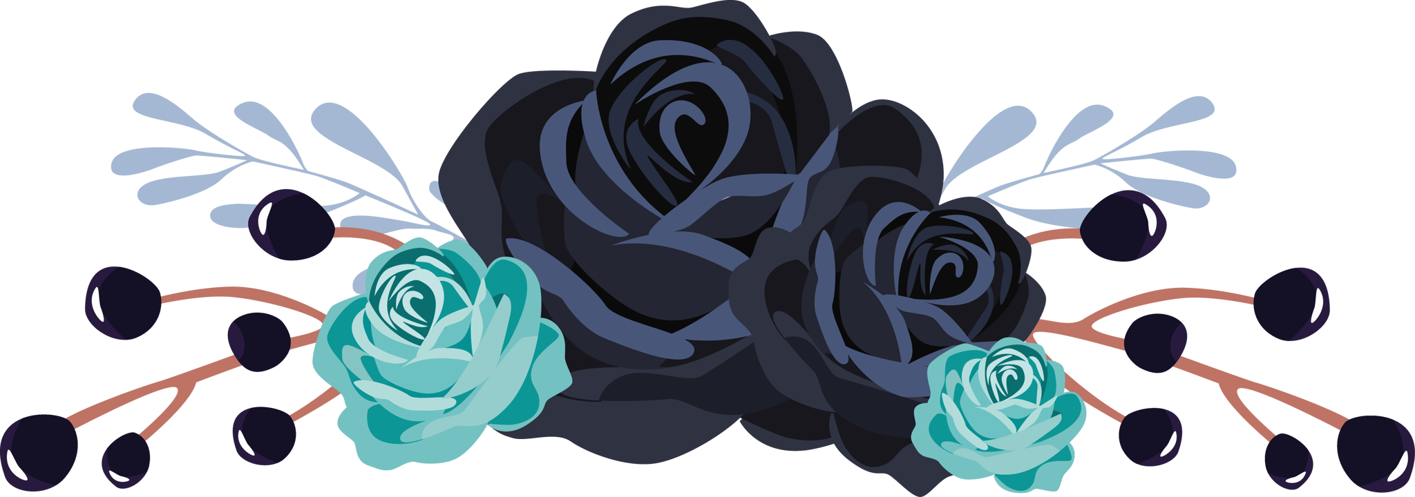 Dark Floral Arch