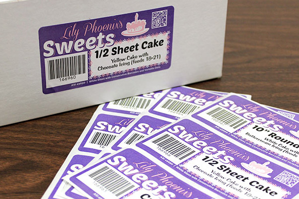 custom label with barcode