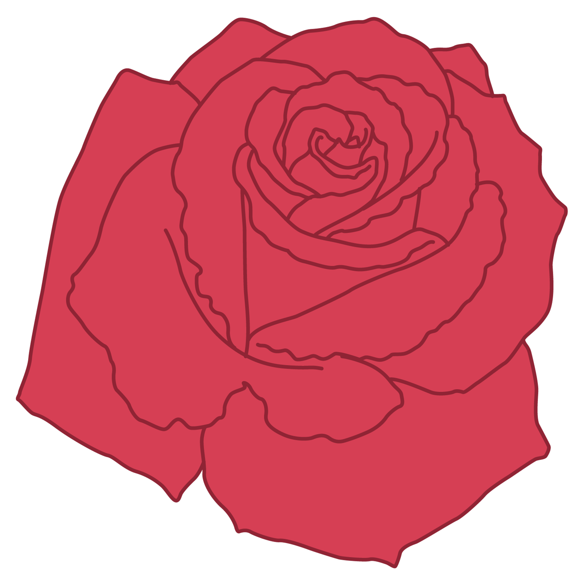 Large Basic Rose Flower