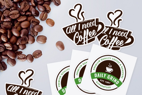 Custom die-cut and kiss-cut stickers