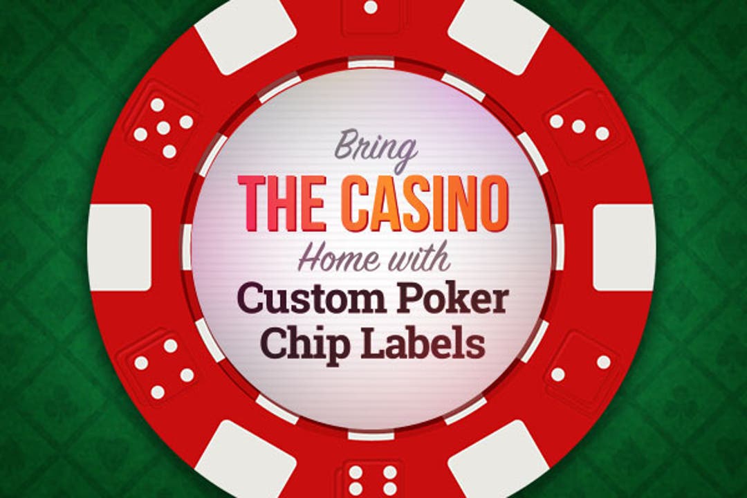 Casino-Style Poker Chip Labels at Home
