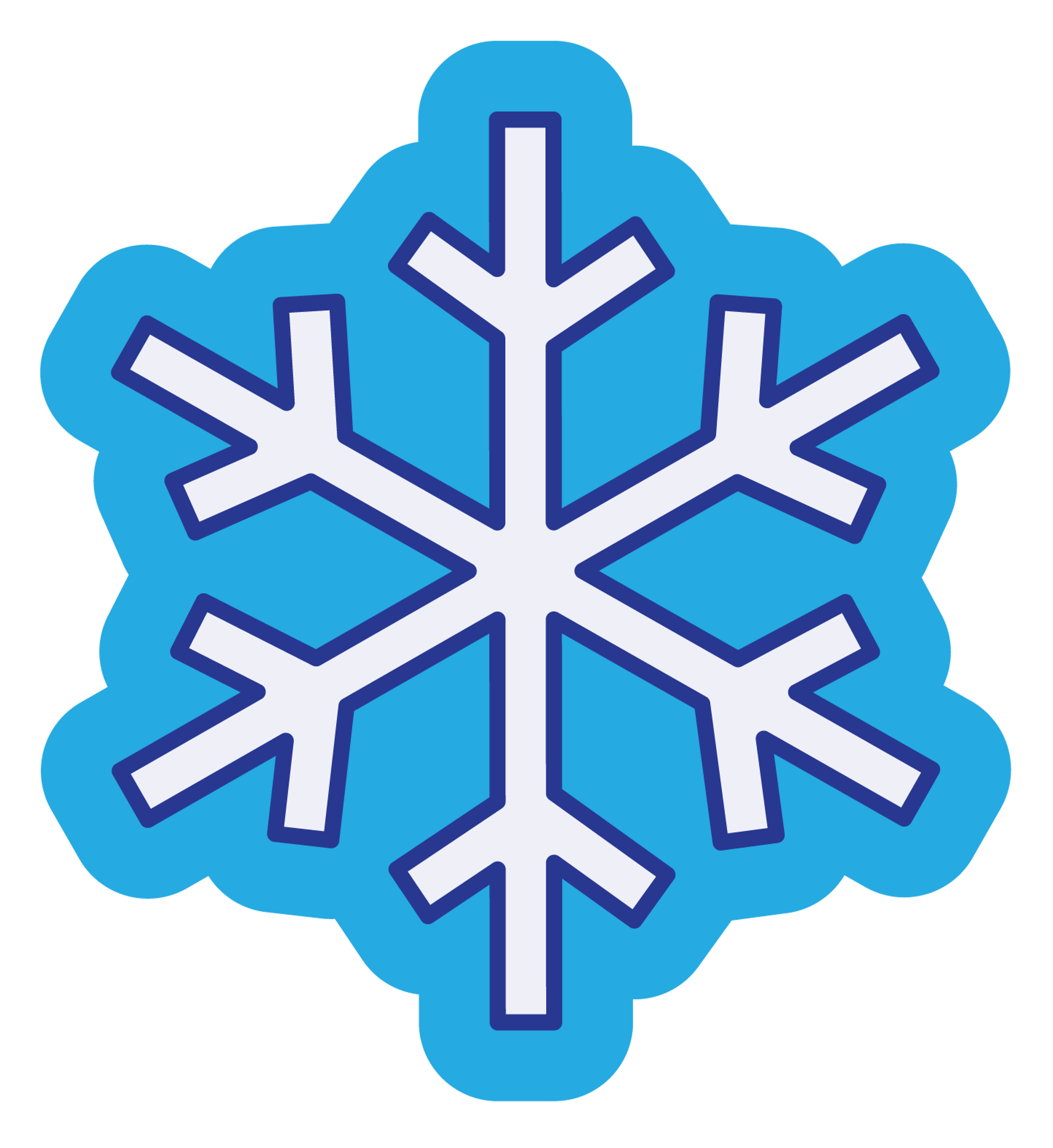 Outlined Christmas Snowflake