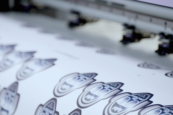 GIF of stickers being printed