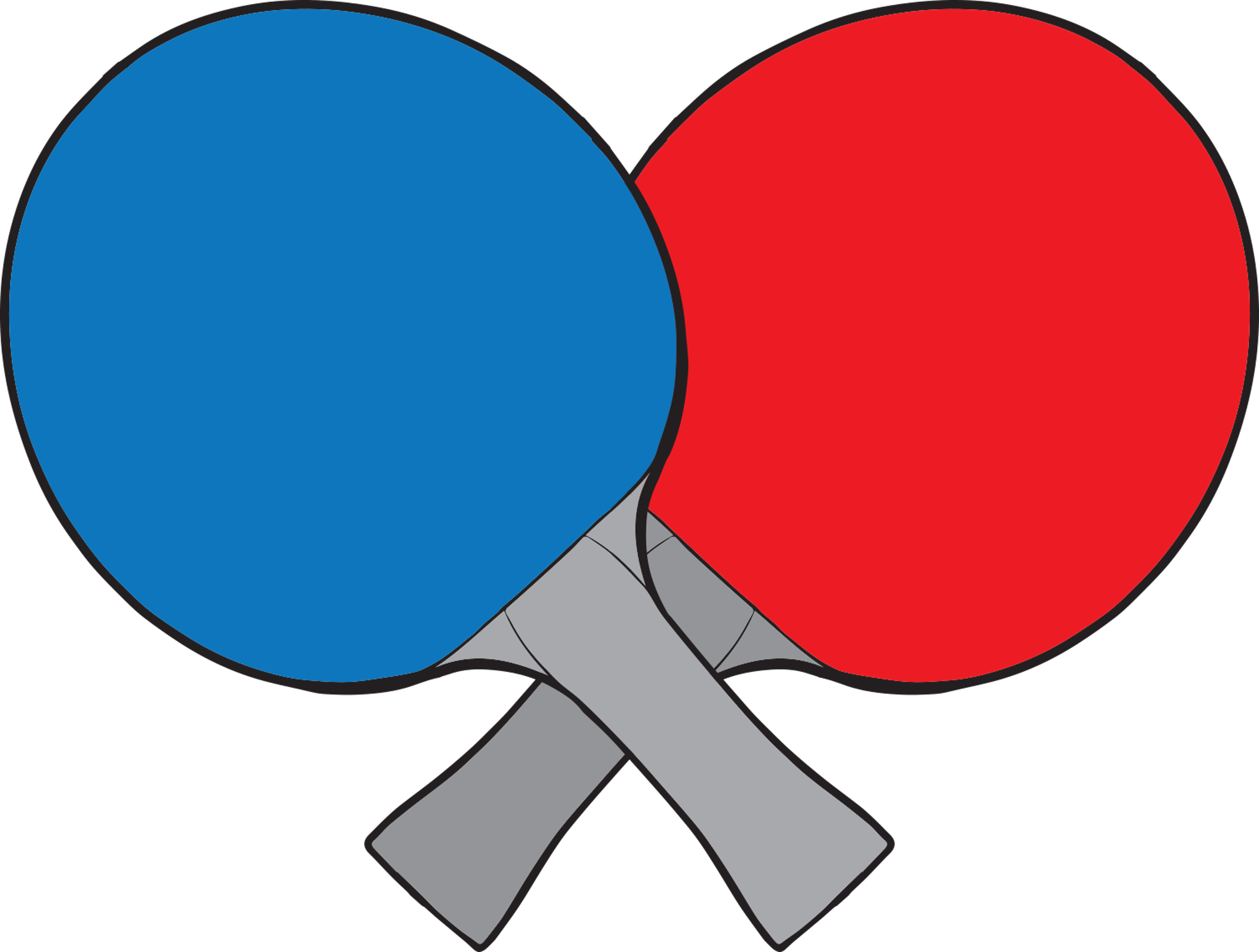 Ping Pong Crossed Racquets