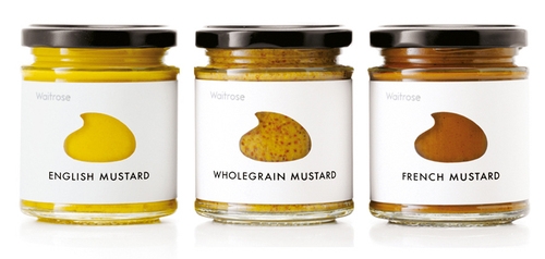 Custom Die-Cut Mustard Jar Labels